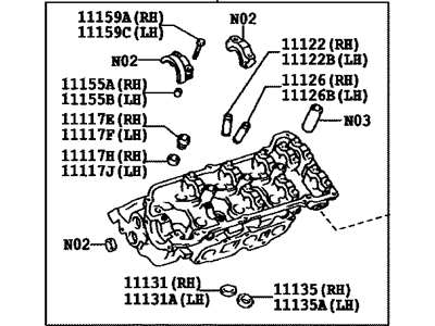 2006 Toyota Sienna Cylinder Head - 11102-09050