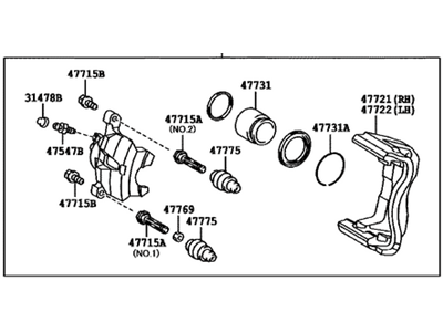 Toyota 47750-06080 Cylinder Assy, Disc Brake, LH