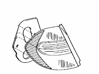 Toyota 81551-06220 Lens & Body, Rear Combination Lamp, RH