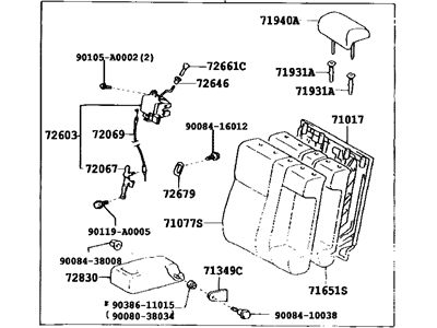 Toyota 71480-AA270-E2 Back Assembly, Rear Seat, RH