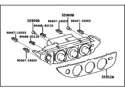 Toyota 55902-06060-E1 Panel Sub-Assy, Air Conditioner