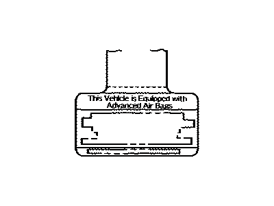 Toyota 74599-0C010 Label, Driver & Passenger Air Bag Caution