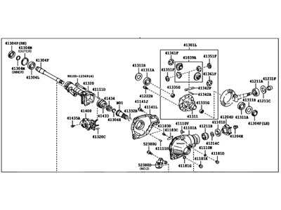 Toyota 41110-34492 Front Differential Carrier Assembly