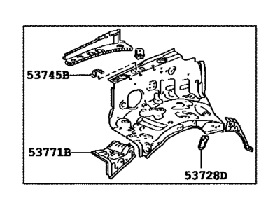 Toyota 53701-0C110 Apron Sub-Assy, Front Fender, RH