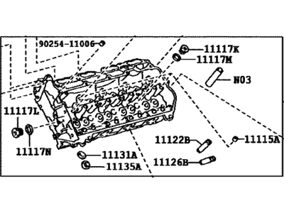 2010 Toyota Land Cruiser Cylinder Head - 11102-09150