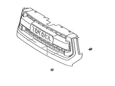 Toyota 53100-0C170-D0 Radiator Grille Sub-Assembly