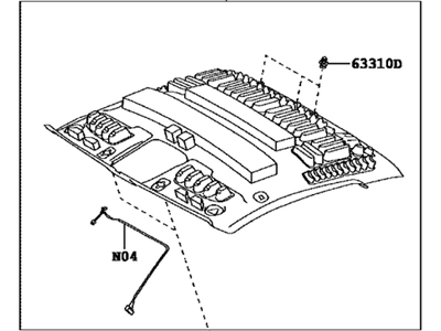 Toyota 63310-0C946-E1 HEADLINING Assembly,Roof