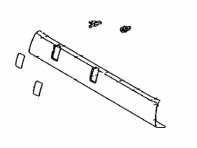 Toyota 64261-0C070-E0 Garnish, Back Panel, Upper