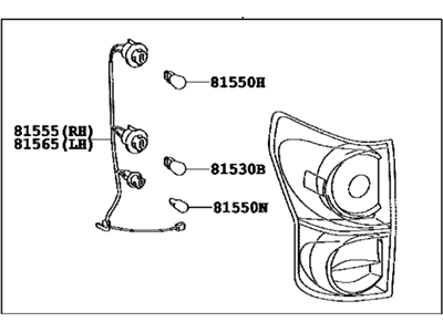 Toyota 81560-0C090 Lamp Assembly, Rear Combination