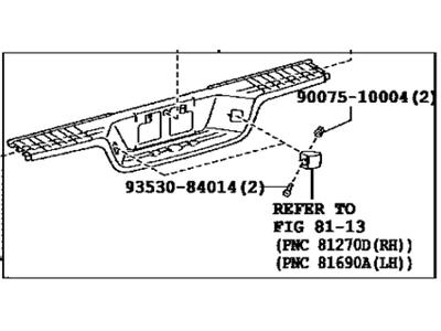 Toyota 52057-0C060 Pad Sub-Assembly, Rear BUM