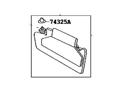 Toyota 74310-0C162-E1 Visor Assembly, Right