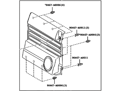 Toyota 64280-0C010-C0 Trim, Back Panel