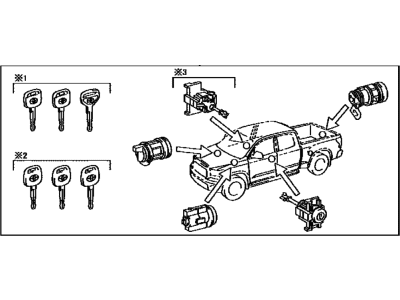 2021 Toyota Tundra Ignition Lock Cylinder - 69005-0C900