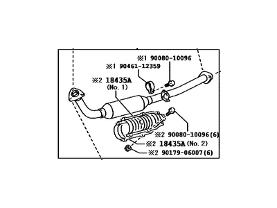 2006 Toyota Sequoia Exhaust Pipe - 17410-0F040