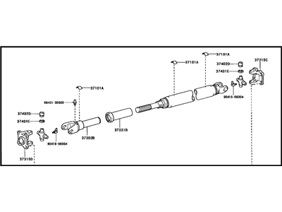 2002 Toyota Sequoia Drive Shaft - 37110-34080