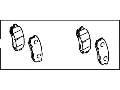 Toyota 04466-60080 Rear Disc Brake Pad Kit