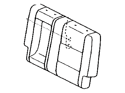 Toyota 71078-0C190-E1 Rear Seat Back Cover, Left (For Separate Type)