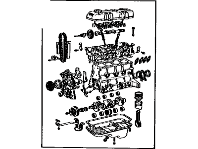 Toyota 19000-65041 Engine Assembly, Partial