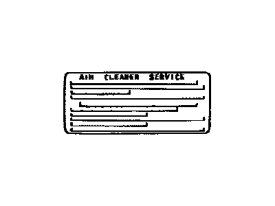 Toyota 17791-35070 Label, Maintenance Information