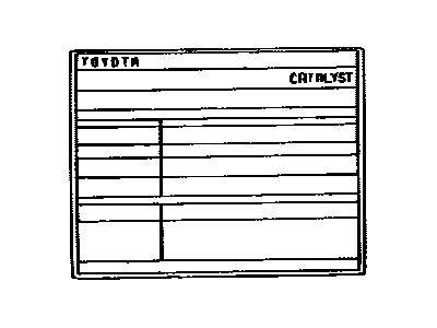 Toyota 11298-3D641 Plate, Emission Control Information