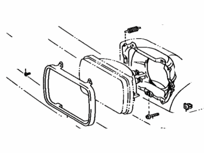 Toyota 04817-12070 Headlamp Kit, W/O Sealed Beam, RH