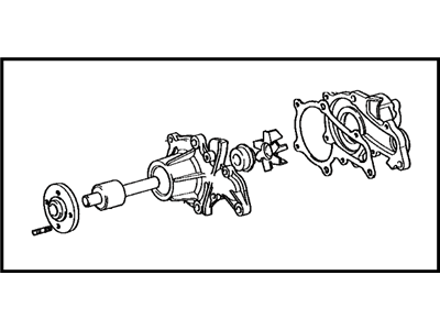 Toyota 16110-16010 Water Pump Assembly, W/O Coupling