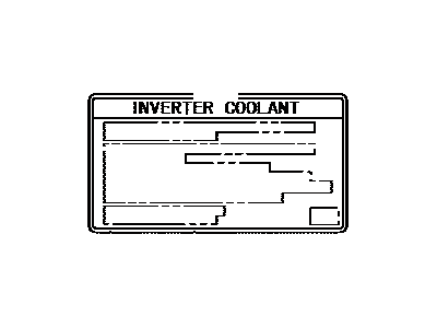 Toyota G92A1-76010 Label, Hv COOLANT Sy