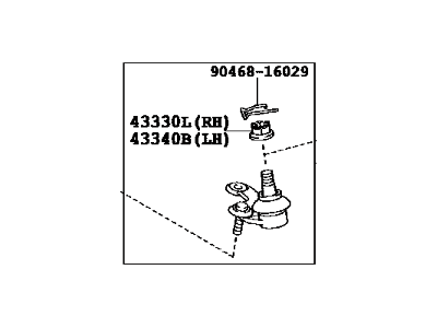 Toyota 43330-49125 Lower Ball Joint Assembly Front Right