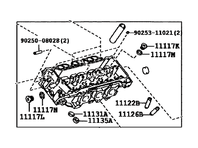 2006 Toyota Highlander Cylinder Head - 11102-29075