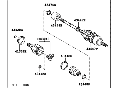 2010 Toyota Highlander Axle Shaft - 43420-48140