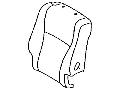 Toyota 71077-48490-B0 Rear Seat Back Cover, Right (For Separate Type)