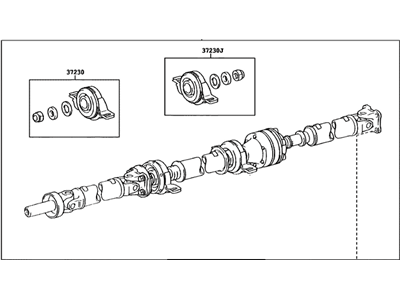 2010 Toyota Highlander Drive Shaft - 37100-48030