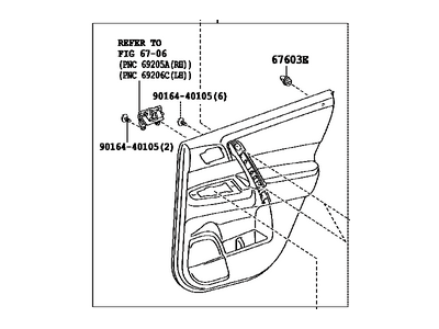 Toyota 67630-48520-B2 Board Sub-Assy, Rear Door Trim, RH