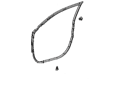 Toyota 67861-48060 Weatherstrip, Front Door, RH