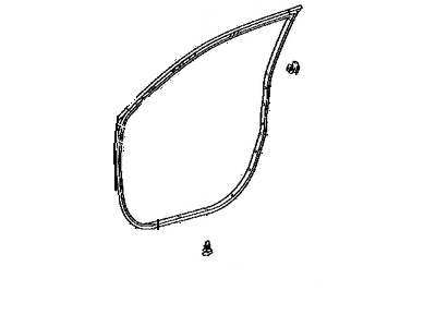 thumbnail image 2 of Weatherstrip Window Molding Trim Seal Kit For Toyota Highlander 2008-2010 (4-Piece Set) 2 of 6