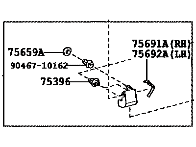 Toyota 75602-48040-C0 MOULDING Sub-Assembly, F