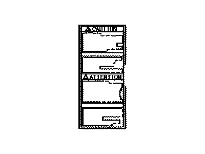 Toyota 41992-48020 Label, Differential Notice