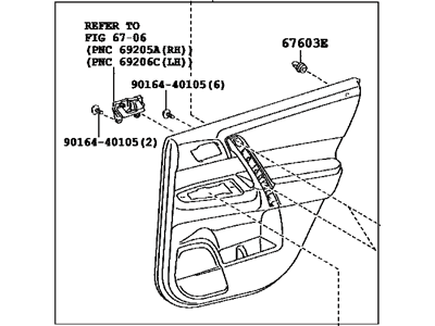 Toyota 67640-48570-B1 Board Sub-Assy, Rear Door Trim, LH