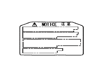 Toyota 11285-38010 Label, Coolant System Notice