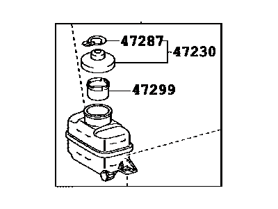 Toyota 47220-48190 Reservoir Assy, Brake Master Cylinder
