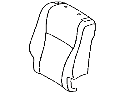 Toyota 71078-48600-B0 Rear Seat Back Cover, Left (For Separate Type)