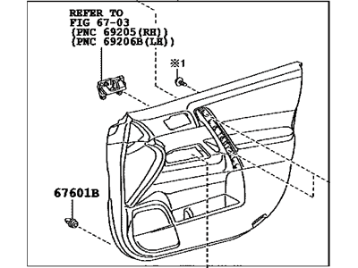 Toyota 67620-48772-B1 Panel Assembly, Front Door