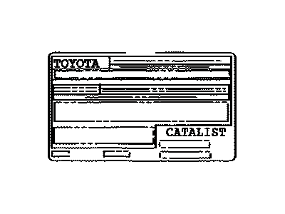 Toyota 11298-20A10 Label, Emission Control Information