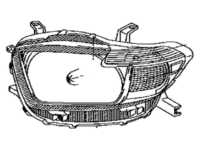 Toyota 81170-48460 Driver Side Headlight Unit Assembly