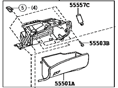 Toyota Highlander Glove Box - 55303-48150-B0
