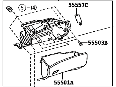 2010 Toyota Highlander Glove Box - 55303-48150-B0