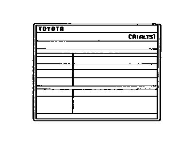 Toyota 11298-3D620 Plate, Emission Control Information