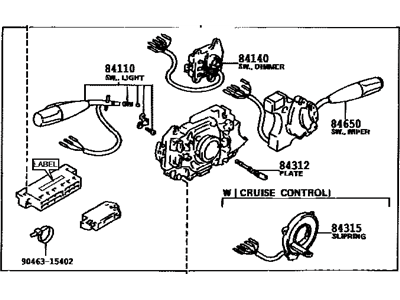 Toyota Pickup Turn Signal Switch - 84310-35490