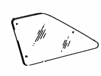 Toyota 62711-89121 Glass, Quarter Window, Front RH