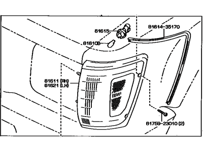 Toyota 81620-35191 Lamp Assy, Parking & Clearance, LH